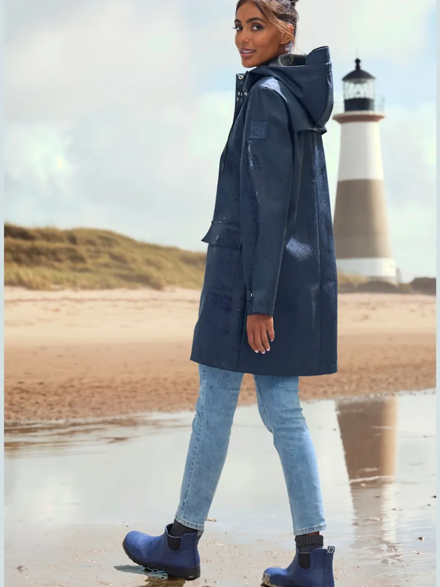 Veste de pluie parka longue et imperméable à capuche
