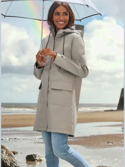 Veste de pluie parka longue et imperméable à capuche