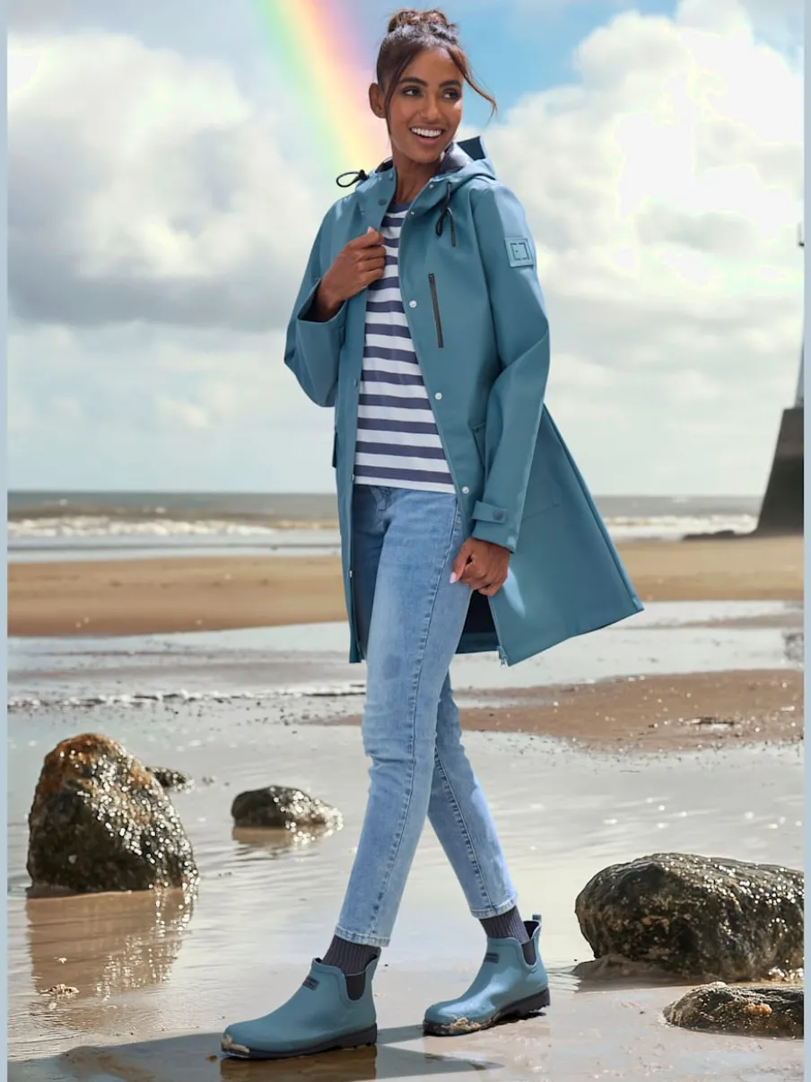 Veste de pluie parka longue et imperméable à capuche