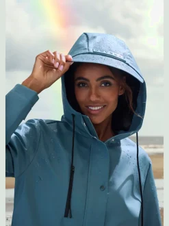 Veste de pluie parka longue et imperméable à capuche