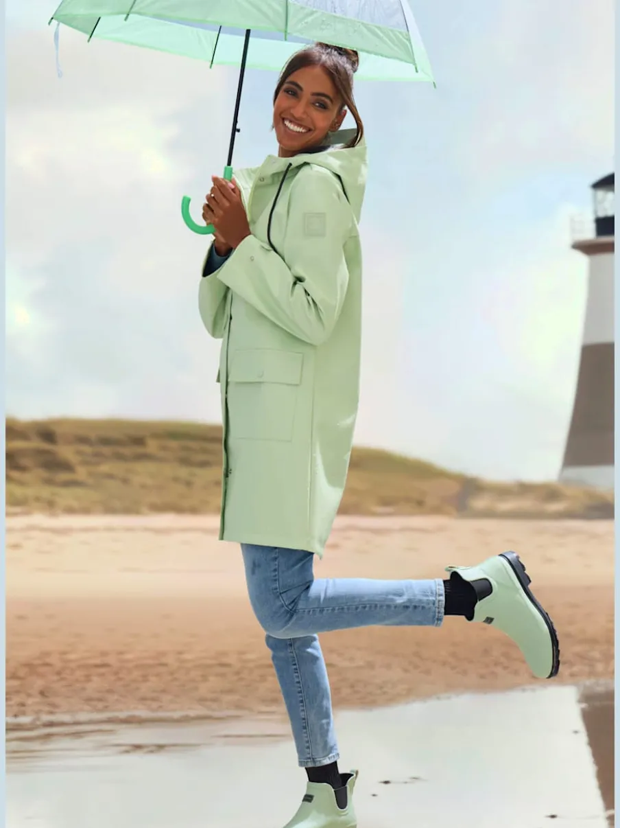 Veste de pluie parka longue et imperméable à capuche