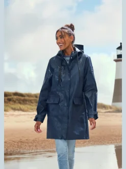 Veste de pluie parka longue et imperméable à capuche