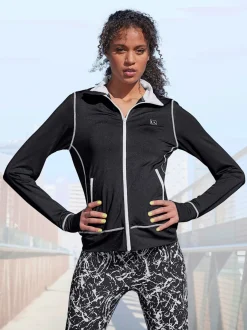 Veste de sport respirante col montant avec poches zippées