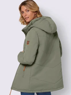 Veste d'extérieur avec capuche amovible et poches zippées