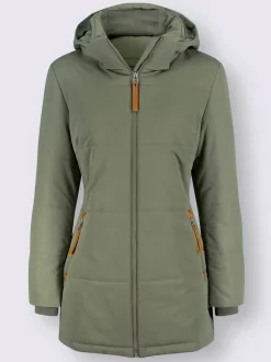 Veste d'extérieur avec capuche amovible et poches zippées