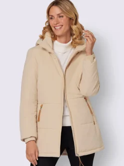 Veste d'extérieur avec capuche amovible et poches zippées