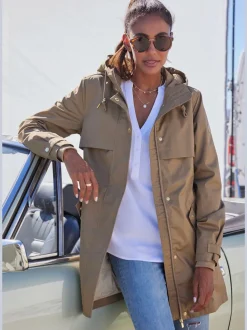 Veste d'extérieur légère avec capuche et poches pratiques