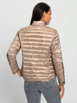 Veste d'extérieur matelassée avec col montant zippé