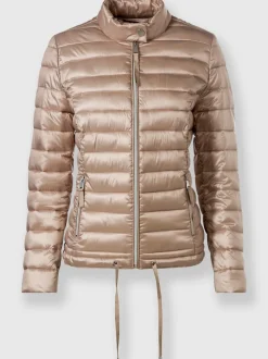 Veste d'extérieur matelassée avec col montant zippé