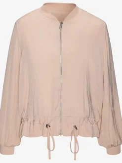 Veste d'été légère avec glissière devant et finitions à l'ourlet