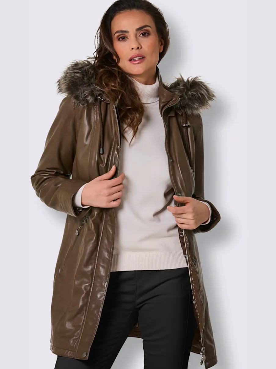 Veste en cuir pur cuir d'agneau nappa