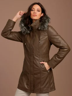 Veste en cuir pur cuir d'agneau nappa