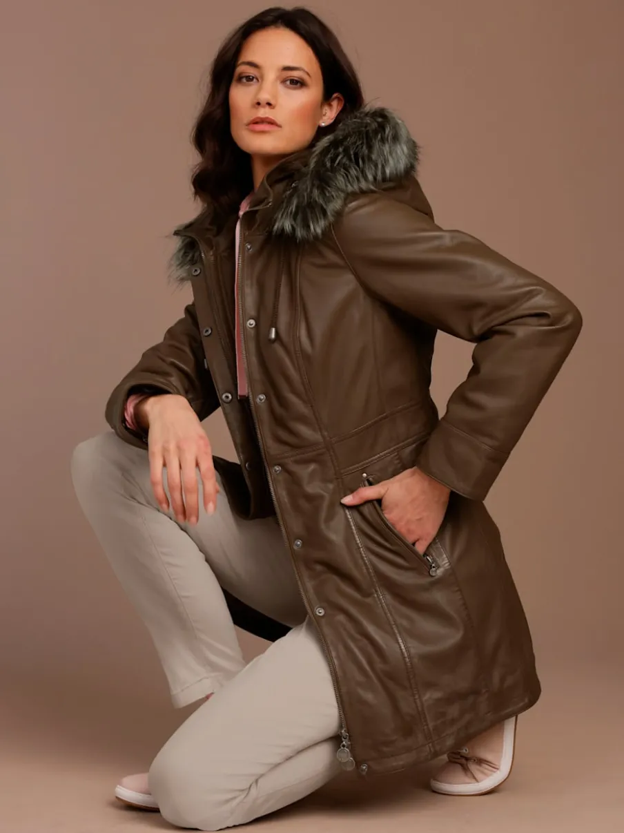 Veste en cuir pur cuir d'agneau nappa