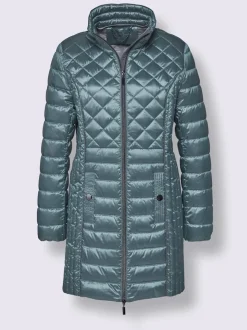 Veste en duvet matelassée avec col montant et poches