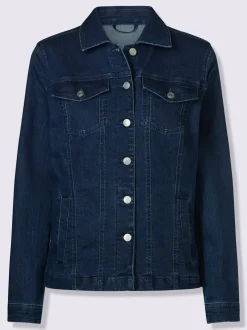 Veste en jean avec col chemise et manches longues