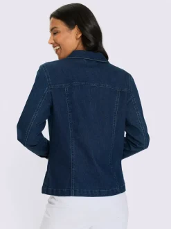 Veste en jean avec col chemise et manches longues