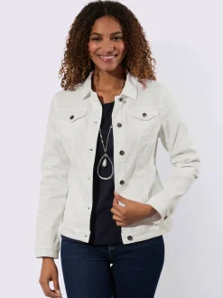 Veste en jean à col chemise et manches longues