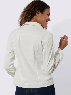 Veste en jean à col chemise et manches longues