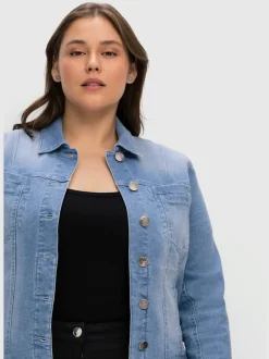 Veste en jean délavage tendance