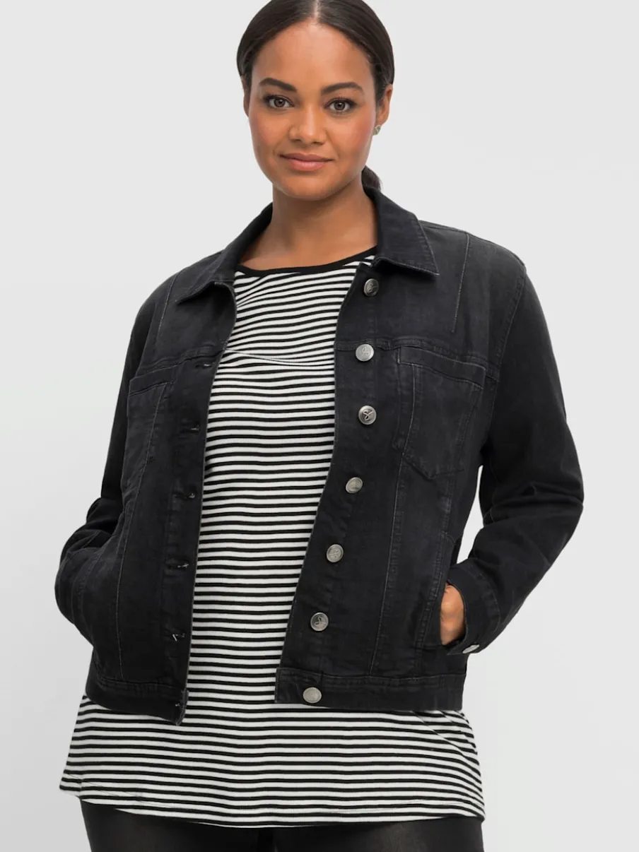 Veste en jean délavage tendance