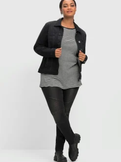 Veste en jean délavage tendance
