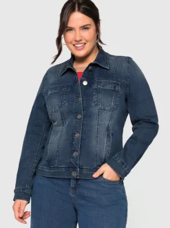 Veste en jean délavage tendance