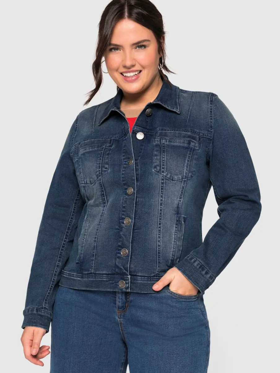 Veste en jean délavage tendance