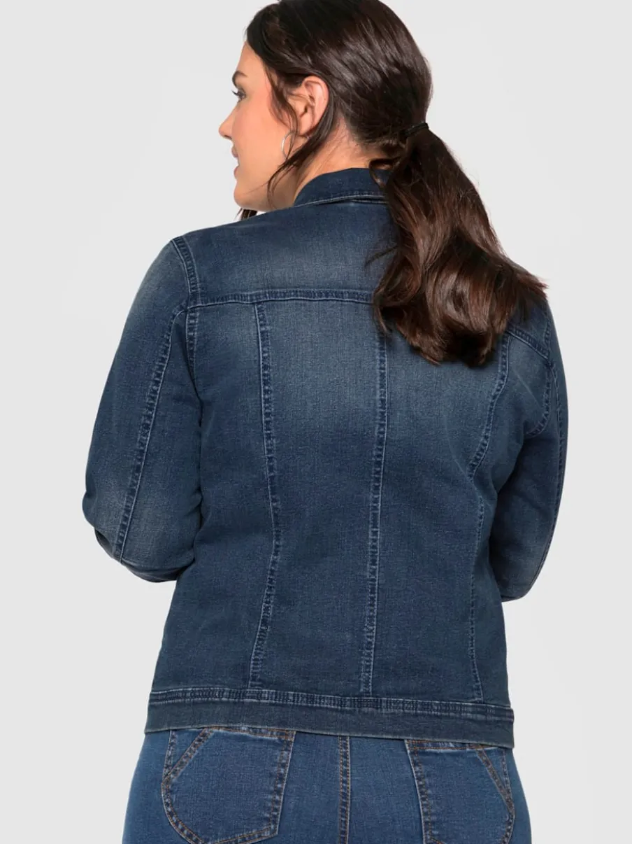 Veste en jean délavage tendance