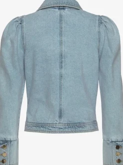 Veste en jean à manches longues avec poches décoratives