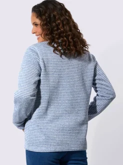 Veste en polaire à col montant et rayures sportives