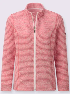 Veste en polaire à col montant et rayures sportives