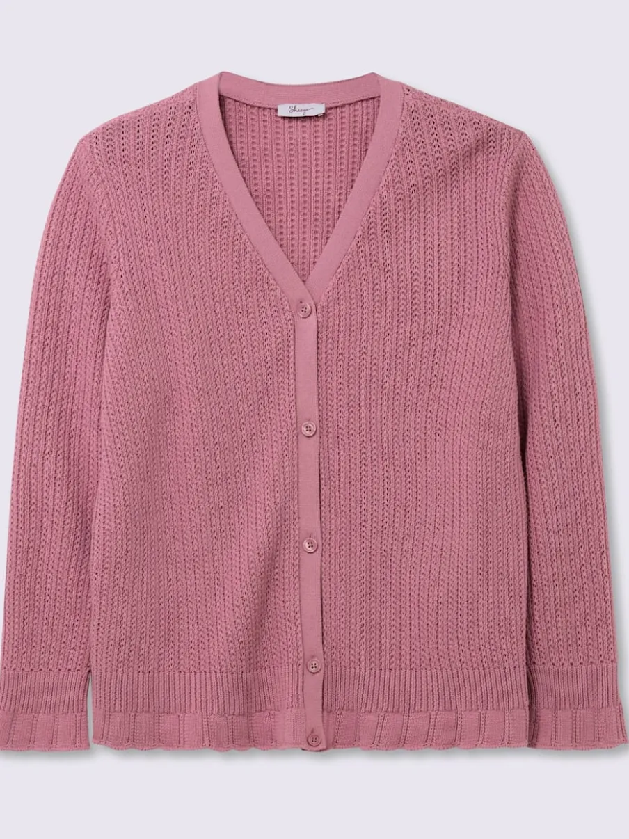 Veste en tricot ajouré