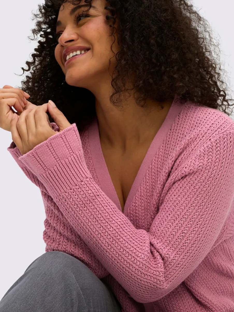 Veste en tricot ajouré