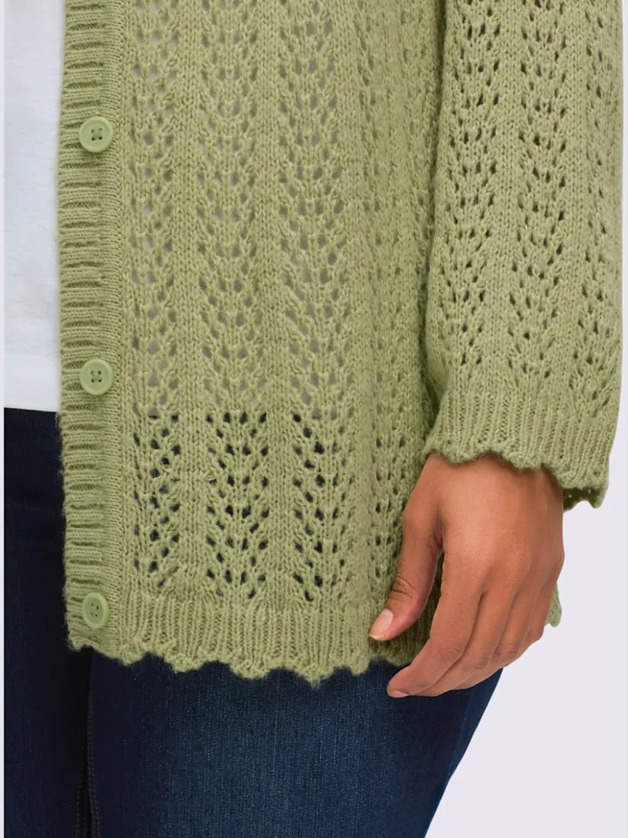 Veste en tricot ajouré coupe courte mode