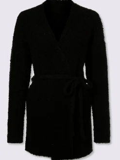 Veste en tricot aspect bouclé élégant
