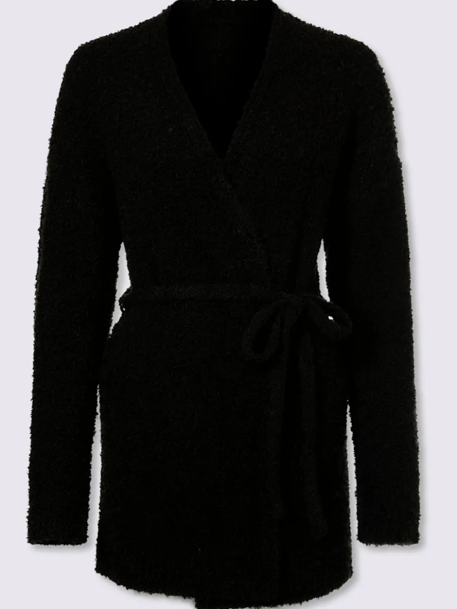 Veste en tricot aspect bouclé élégant