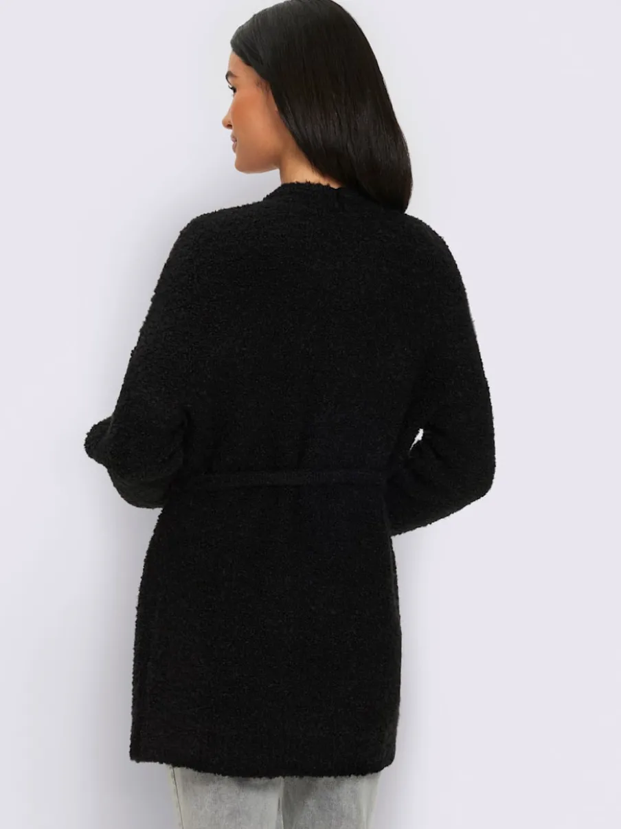 Veste en tricot aspect bouclé élégant