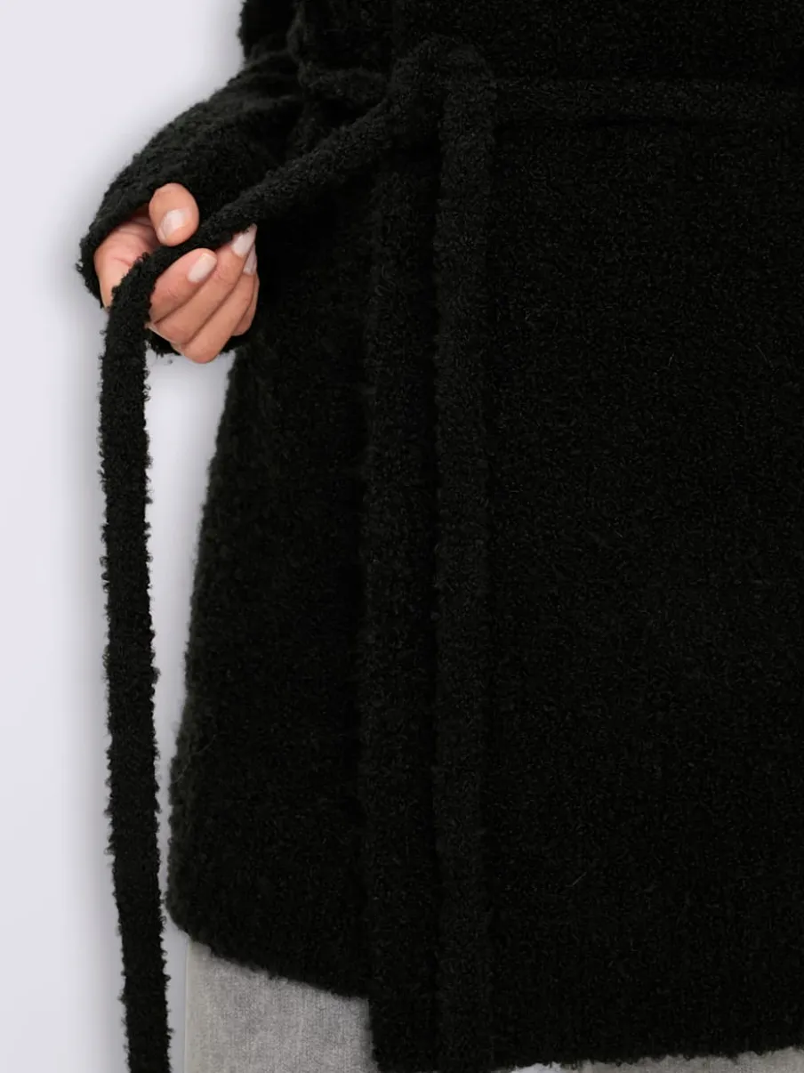 Veste en tricot aspect bouclé élégant
