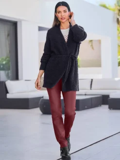 Veste en tricot aspect bouclé élégant
