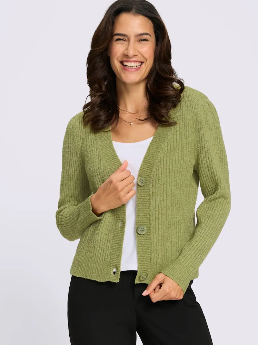 Veste en tricot aspect chiné tendance