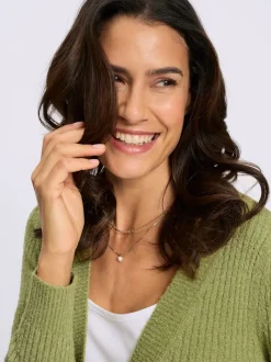 Veste en tricot aspect chiné tendance