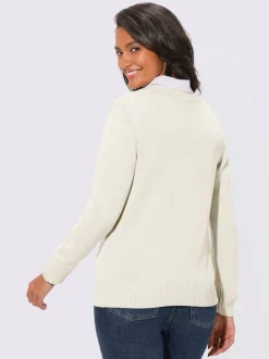 Veste en tricot avec boutons et manches longues confortables