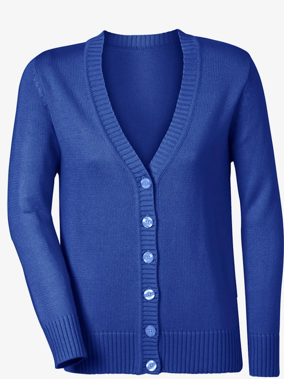 Veste en tricot avec boutons et manches longues confortables
