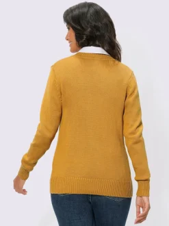 Veste en tricot avec boutons et manches longues confortables