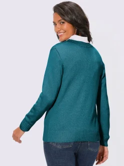 Veste en tricot avec boutons et manches longues confortables