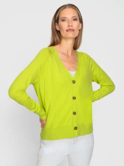 Veste en tricot avec col en V et manches longues