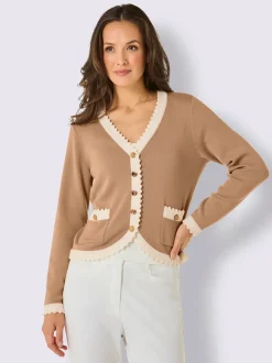 Veste en tricot avec col en V et poches