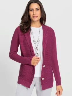 Veste en tricot avec col à revers et poches