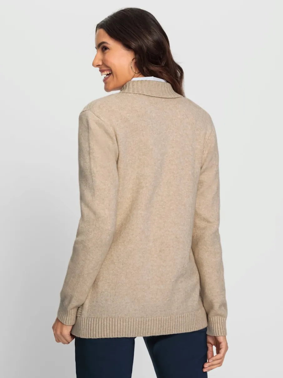 Veste en tricot avec col à revers et poches
