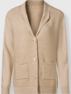 Veste en tricot avec col à revers et poches